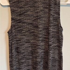 Olivia Sky Black and Gray Textured Tank Top